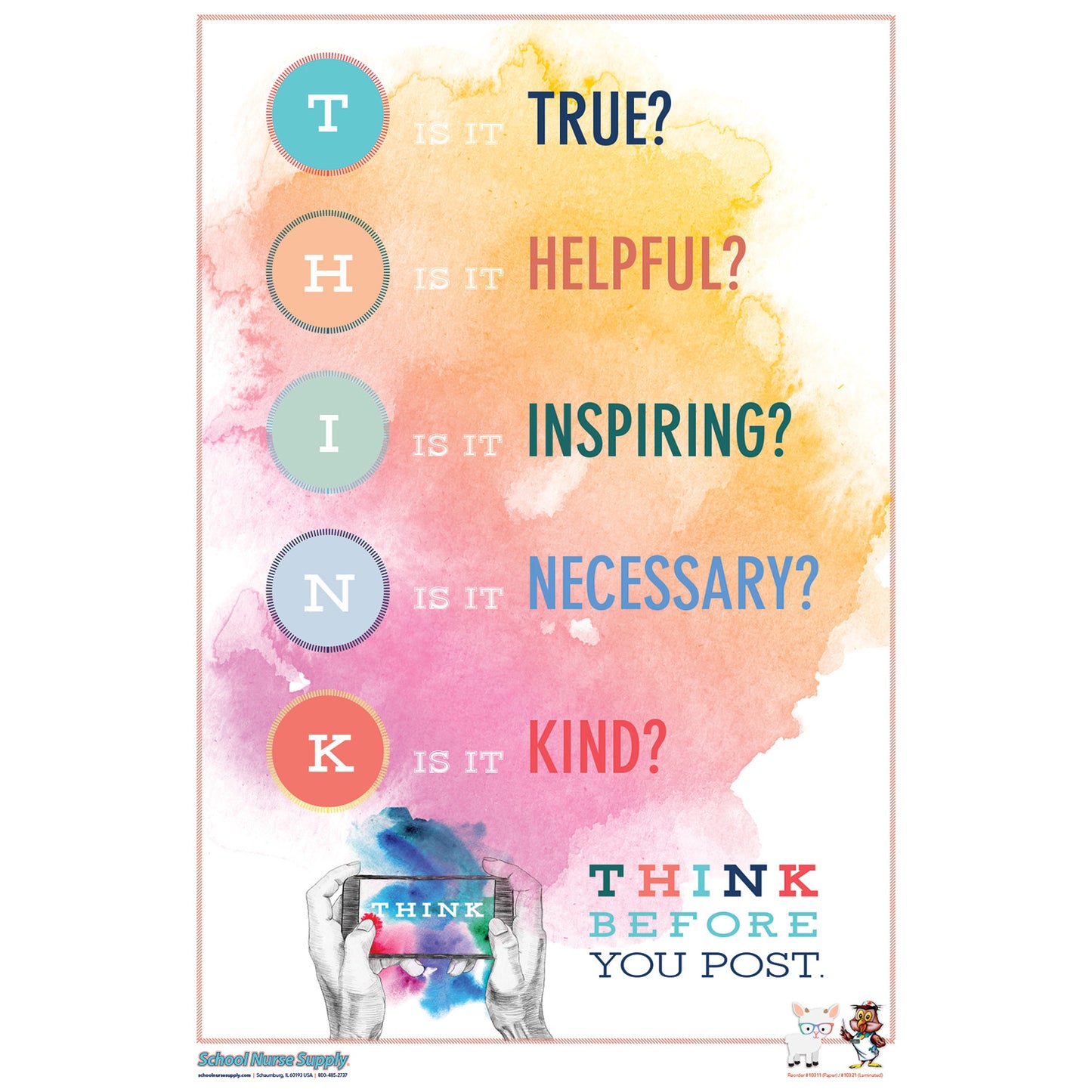 SNS Kindness Poster Series - THINK (Paper)