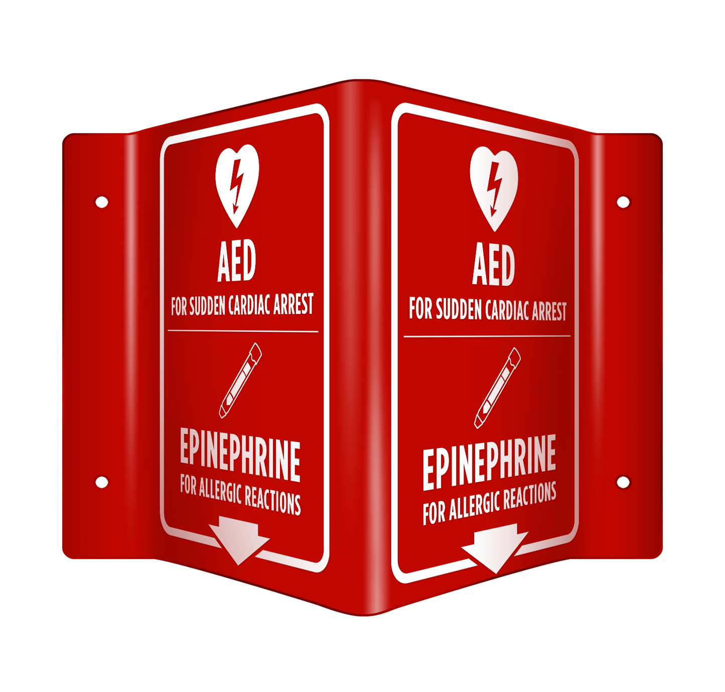 3D Allergy Emergency Sign - AED & Epinephrine