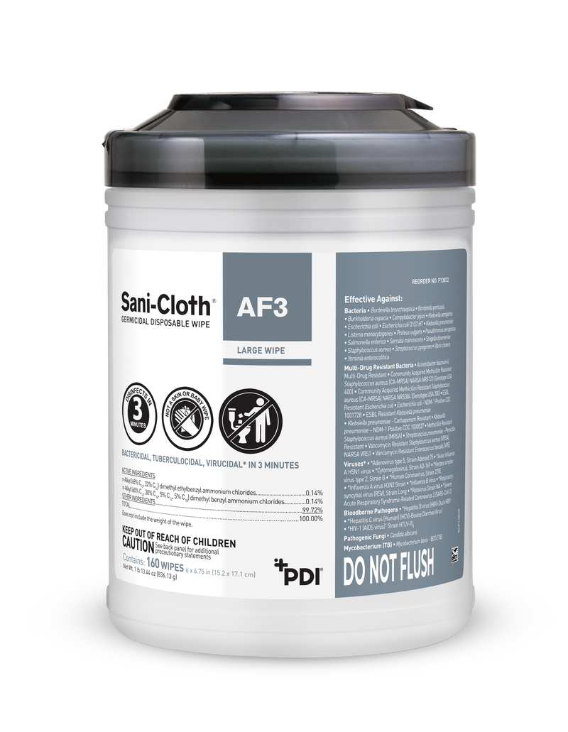 Sani-Cloth AF3 (Alcohol-Free) Germicidal Wipes - Large (160-ct)