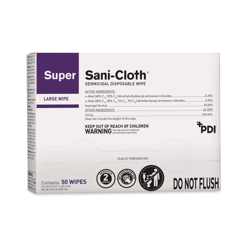 Super Sani-Cloth Germicidal Disposable Wipes - Towelettes (50-ct)
