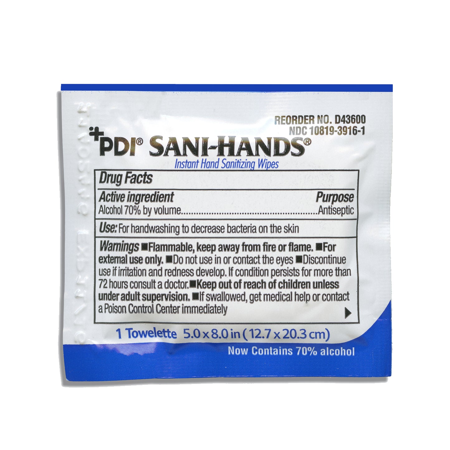 PDI Sani-Hands Instant Hand Sanitizing Wipes (100-ct)
