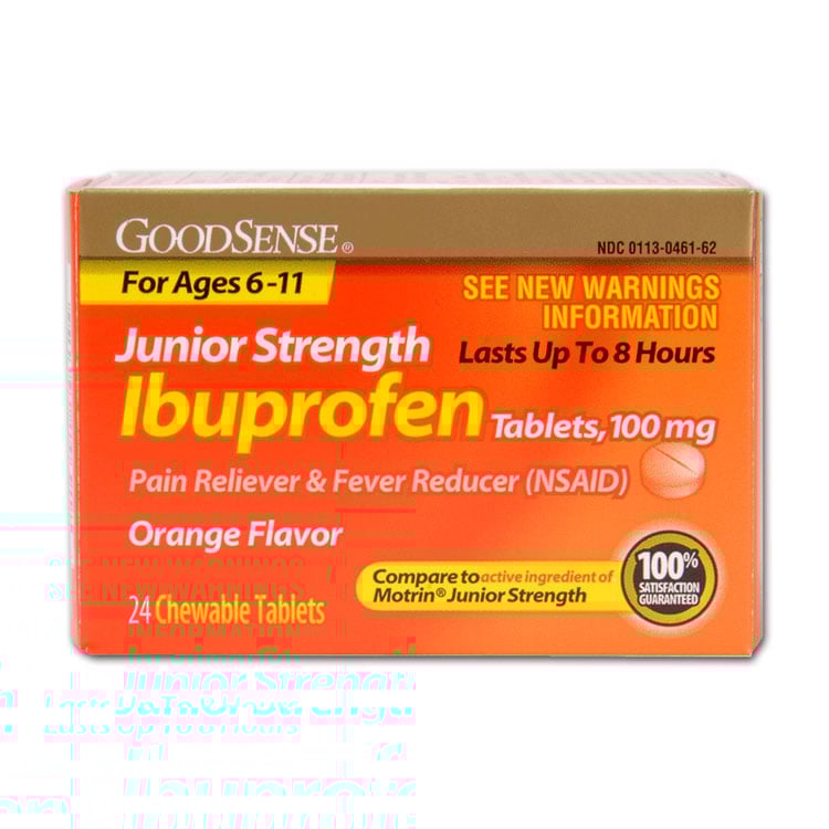 Junior Strength Ibuprofen Chewable Tablets - 100 mg (24-ct)