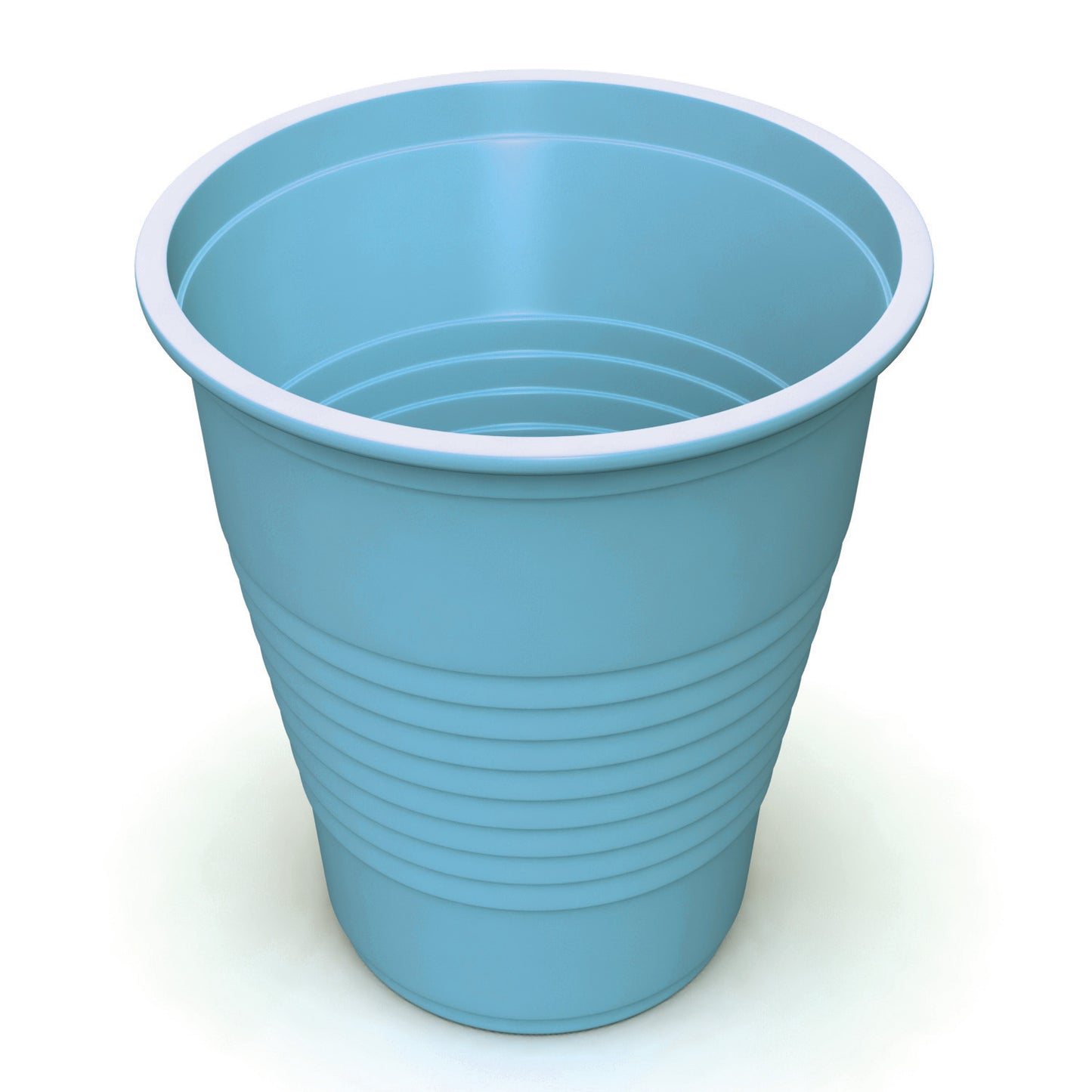 5 oz Flat Bottom Plastic Cups - Blue (50-ct)