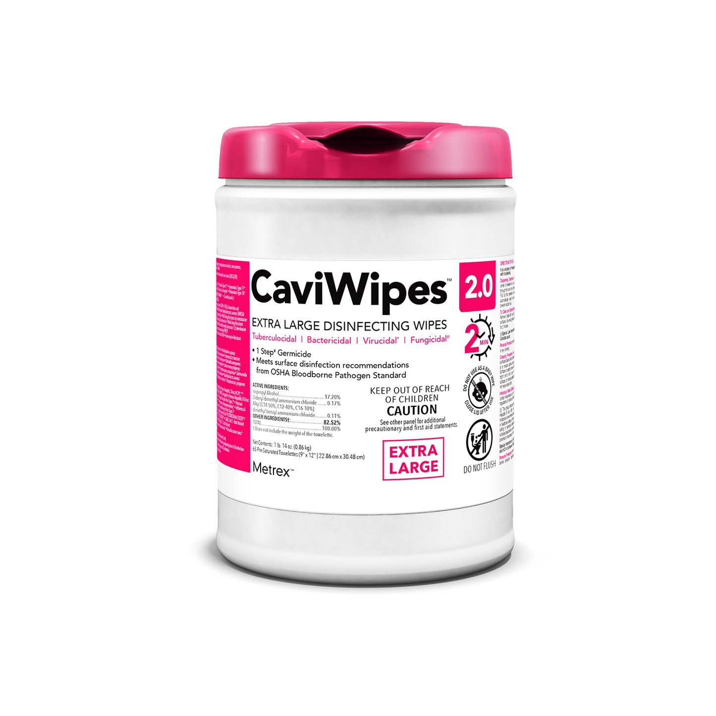 28107 CaviWipes 2.0 Disinfecting Wipes - Extra Large (65-ct)