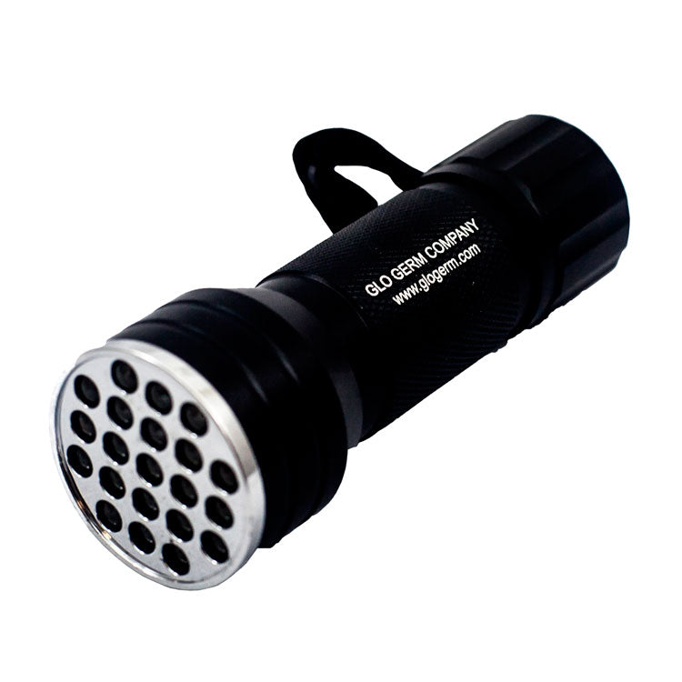 handheld black light flashlight Glo Germ 21 LED Ultraviolet Flashlight (Only) – School Nurse Supply