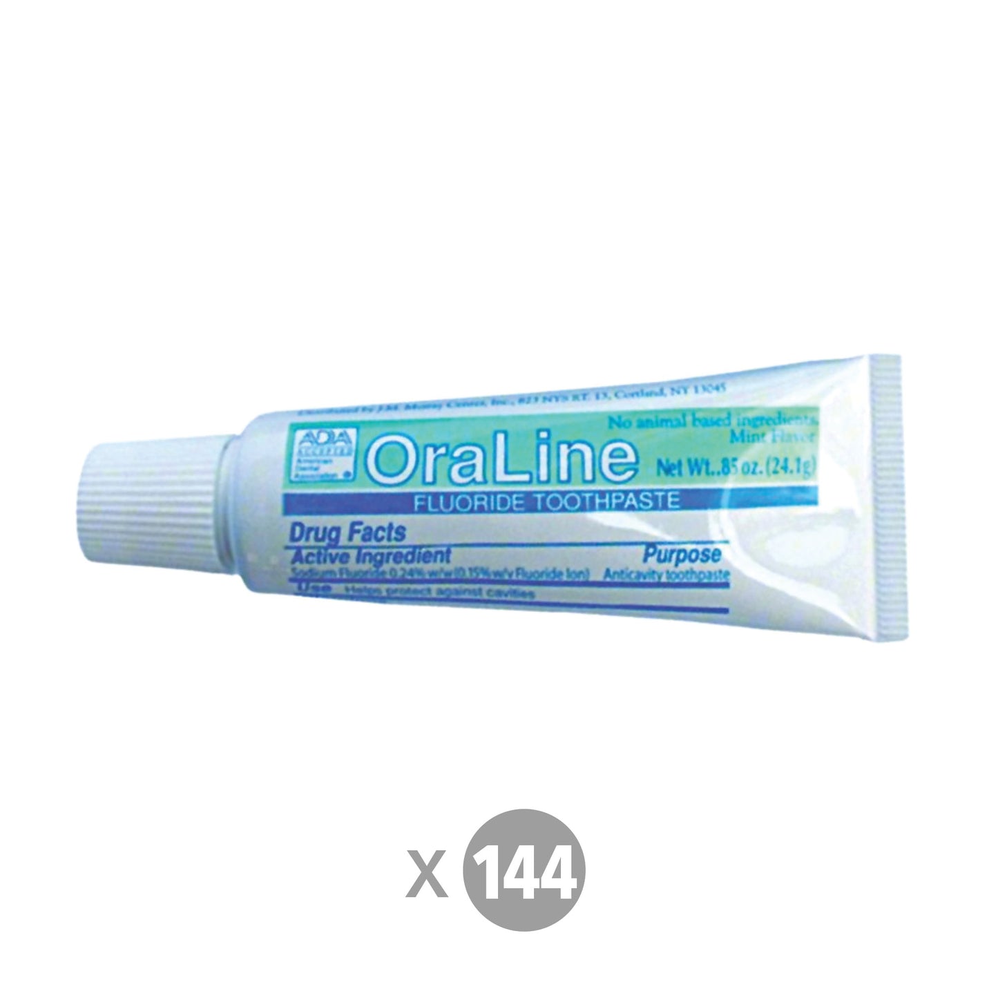 Mint Flavor Fluoride Toothpaste - 0.85 oz Tubes (Case of 144-ct)