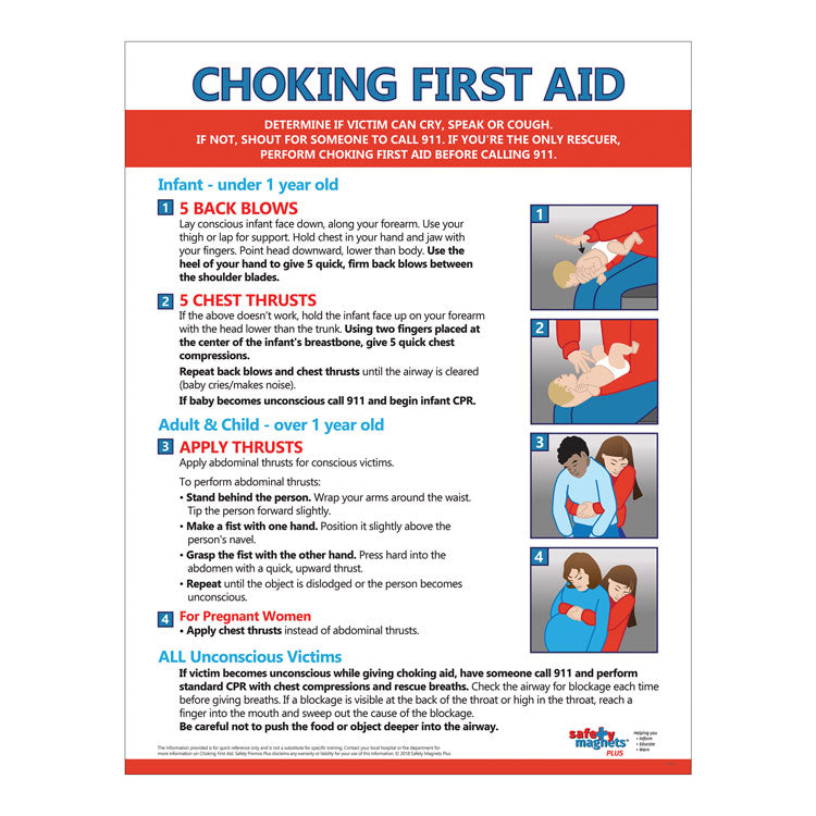 Choking First Aid Poster (12 choking-first-aid-poster-12-x-18-school-nurse-supply