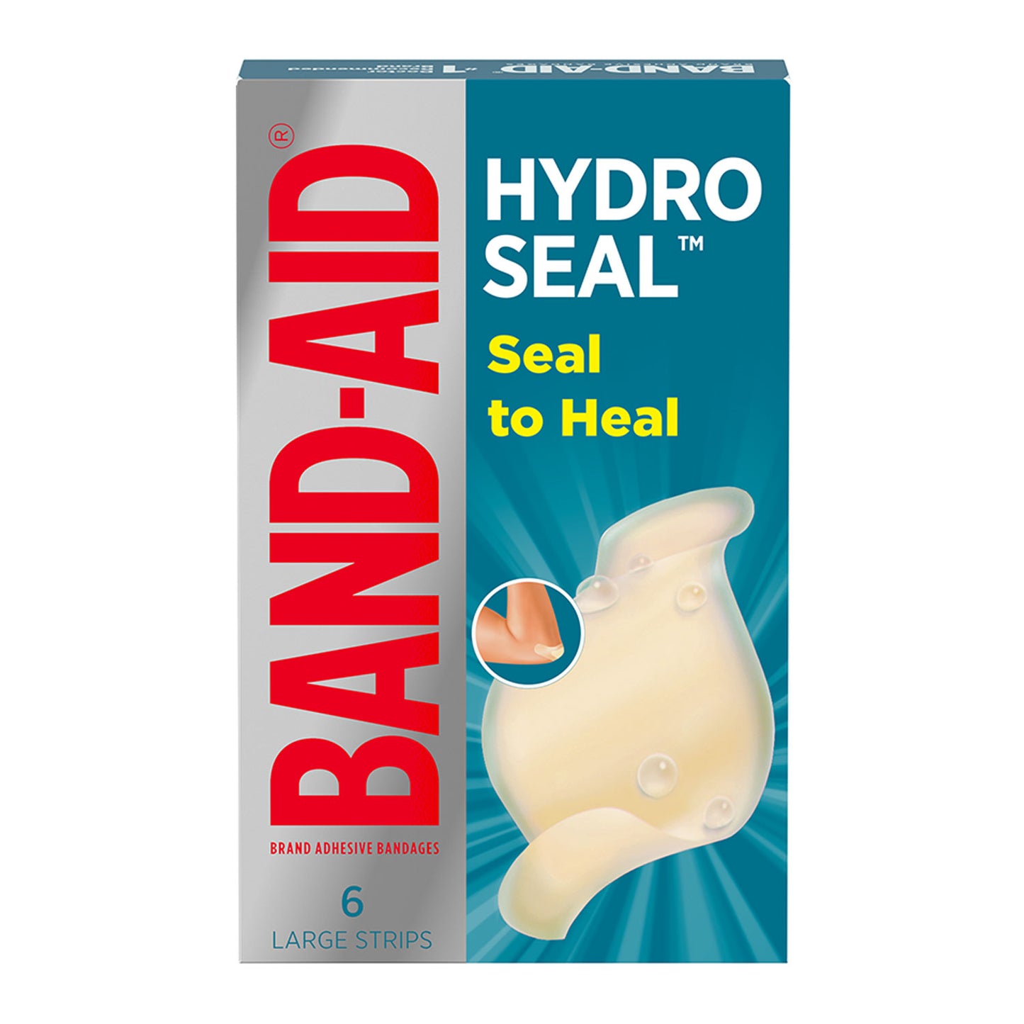 BAND-AID Hydro Seal Hydrocolloid Gel Bandages - Large