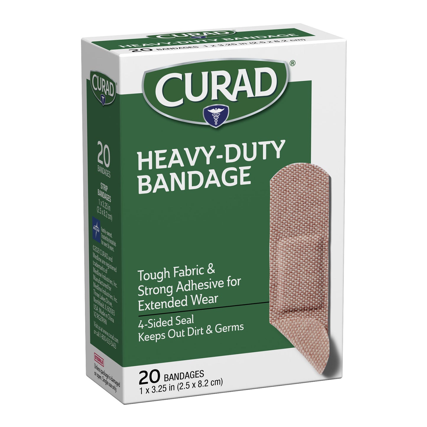 CURAD Heavy Duty Bandages - 1" x 3 1/4" (20-ct)