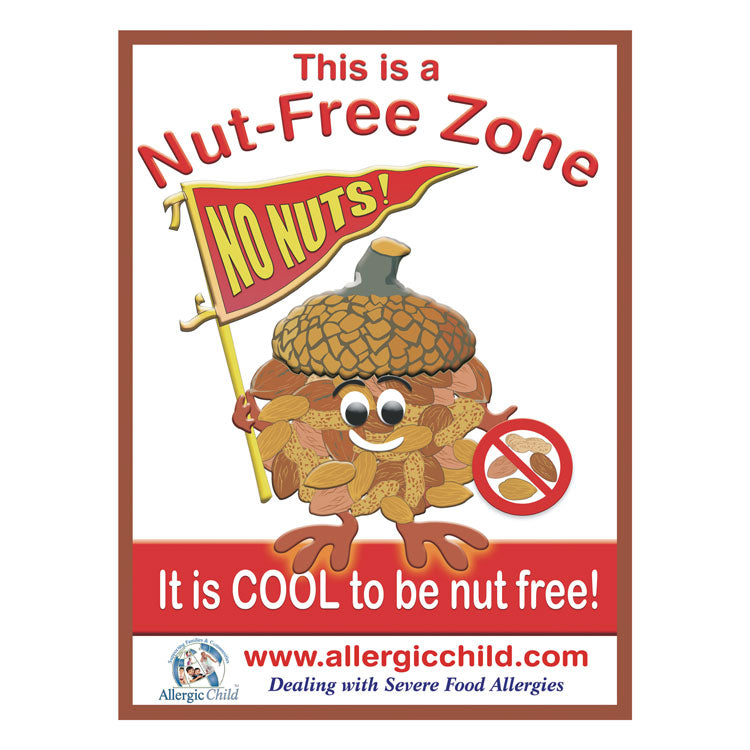 nut-free-zone-sign-school-nurse-supply for Free Printable Peanut Allergy Signs Nut-Free Zone Sign – School Nurse Supply for Free Printable Peanut Allergy Signs