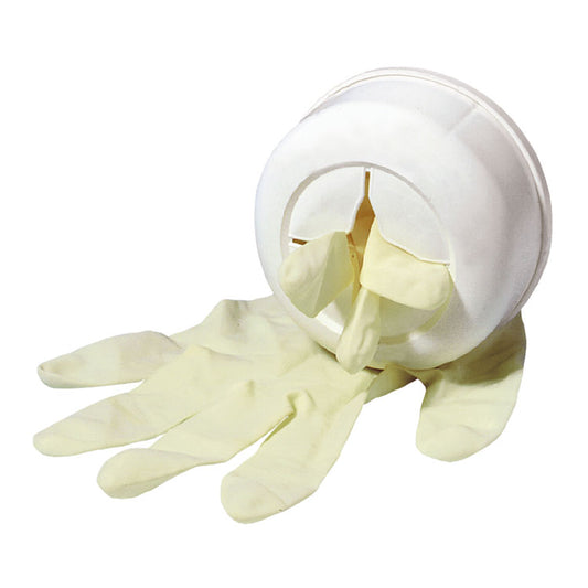 Glove Canister with Double Faced Velcro (White)