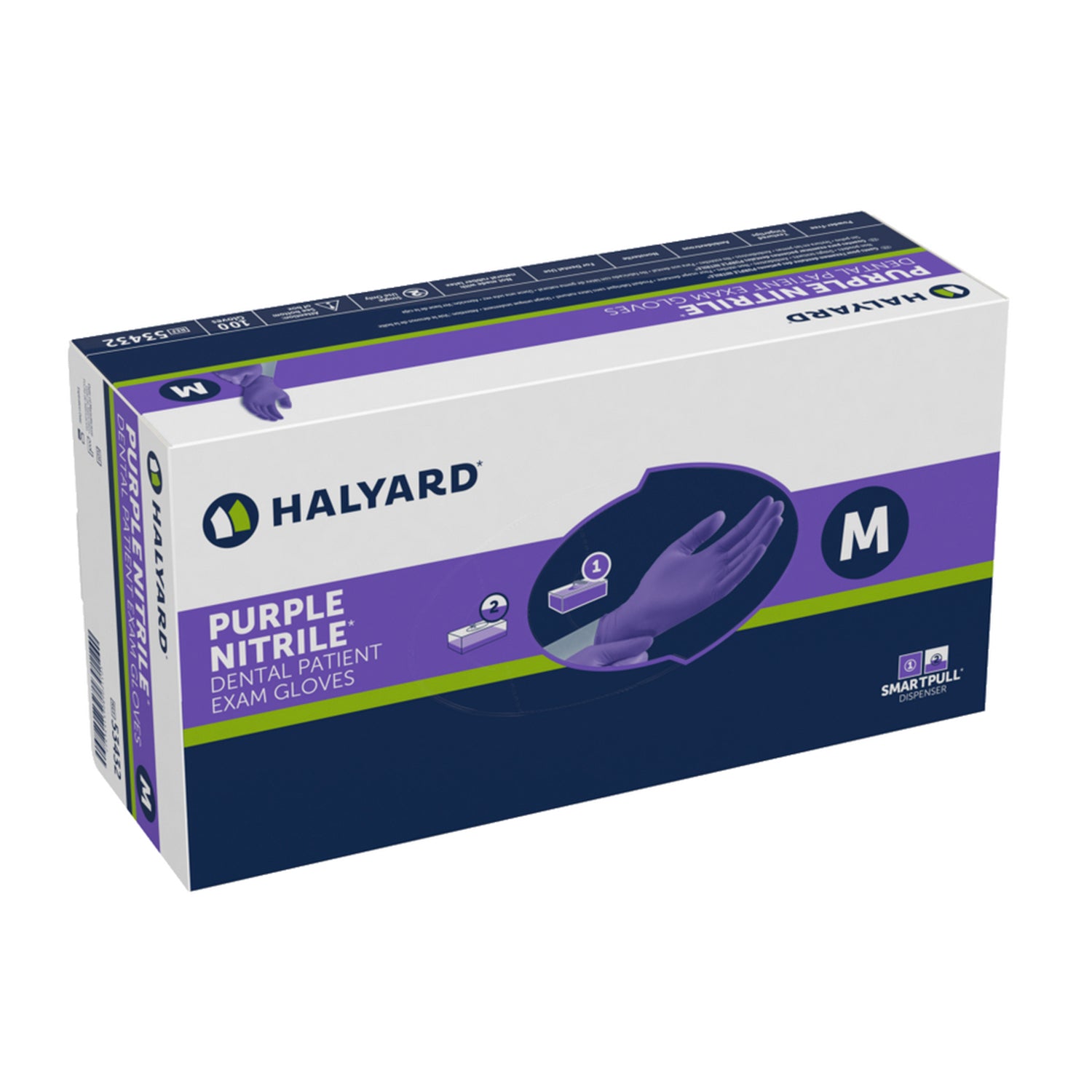Halyard Purple Nitrile Powder-Free Exam Gloves - Medium