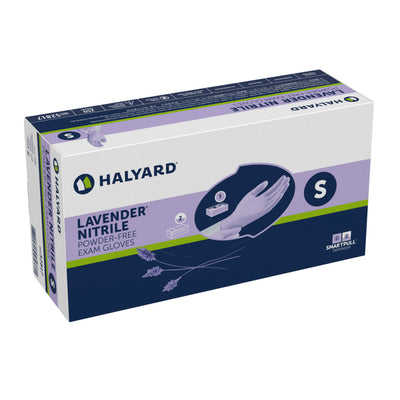 Halyard Lavender Nitrile Powder-Free Exam Gloves - Small