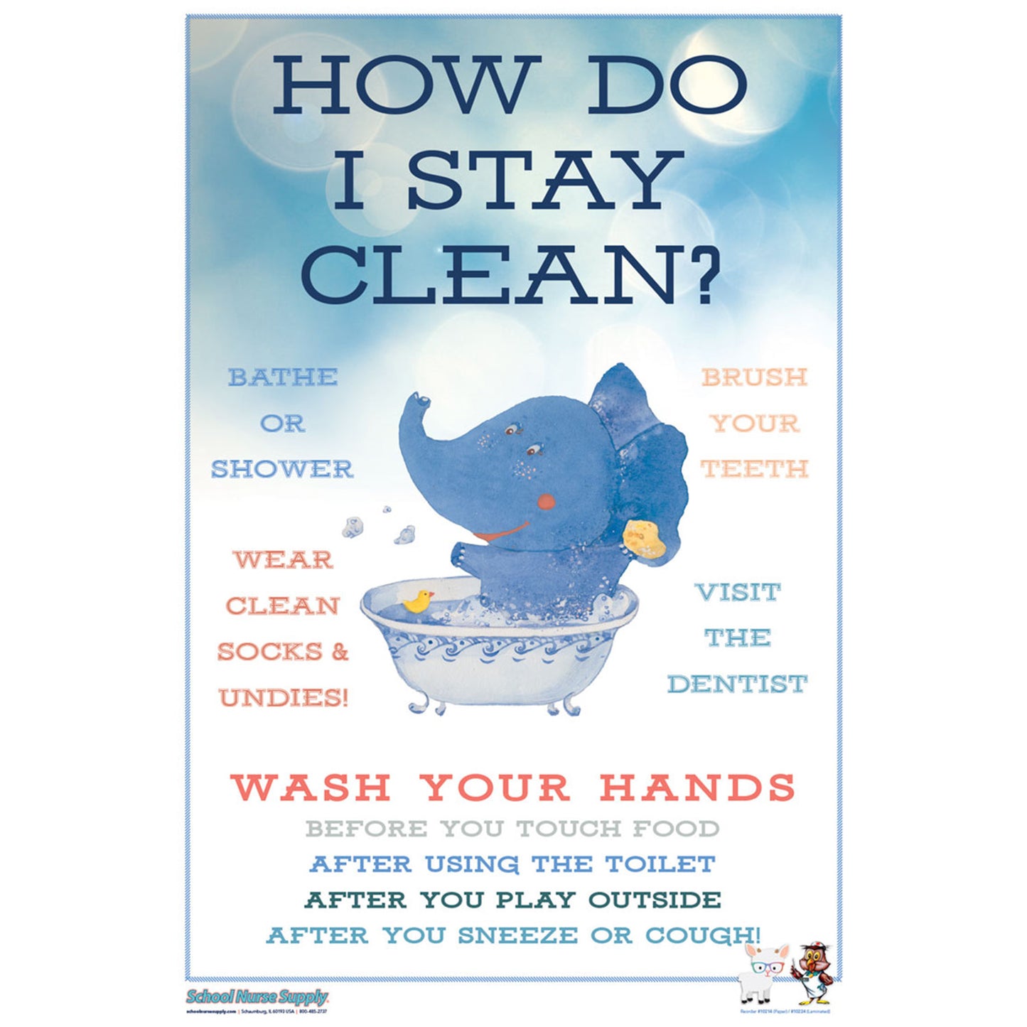 SNS Well-Rounded Poster Series - Stay Clean (Laminated)