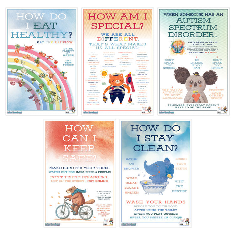 SNS Well-Rounded Poster Series - Complete Set of 5 (Laminated)