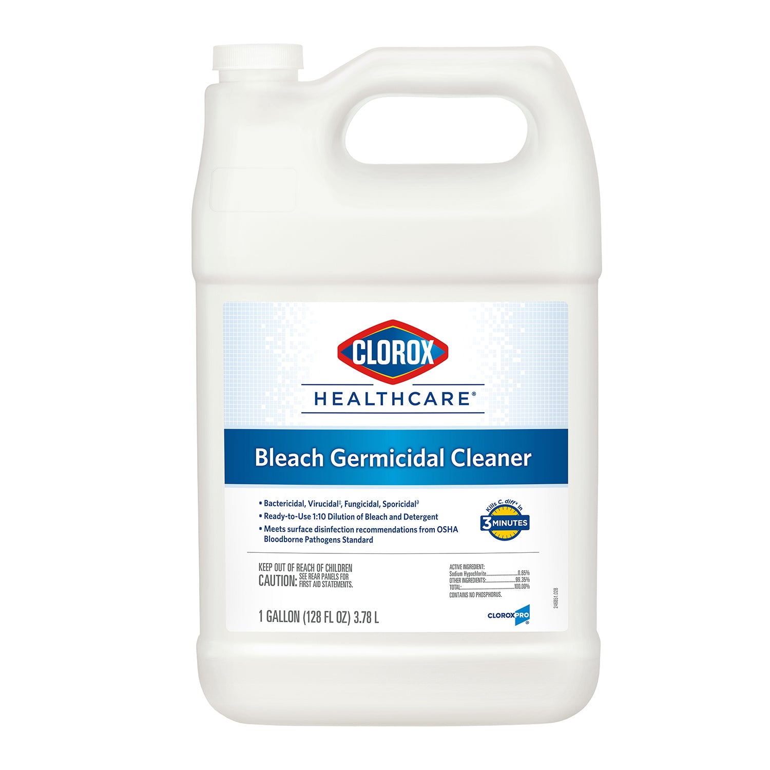 10270 Clorox Healthcare Bleach Germicidal Cleaner (128 oz)