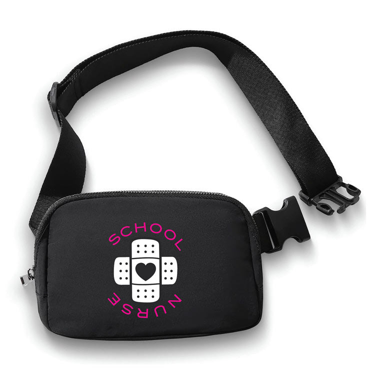 SNS School Nurse Crossbody Belt Bags - Black, Bandages