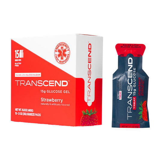 Transcend Glucose Gel, Strawberry (15-ct)