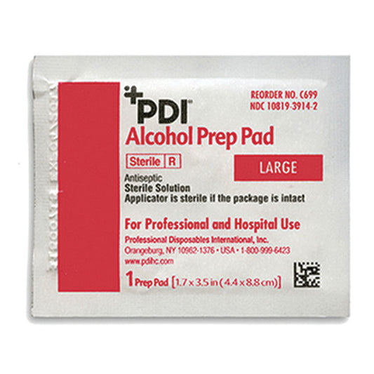 Alcohol Prep Pads - Large (100-ct)