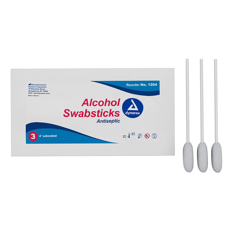 Alcohol Swabsticks - 3 Swabs per Packet (25-ct)