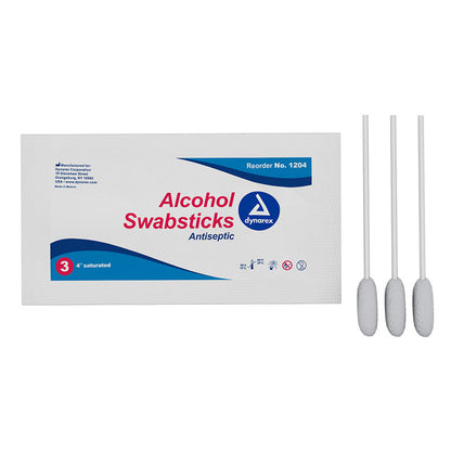 Alcohol Swabsticks - 3 Swabs per Packet (25-ct)