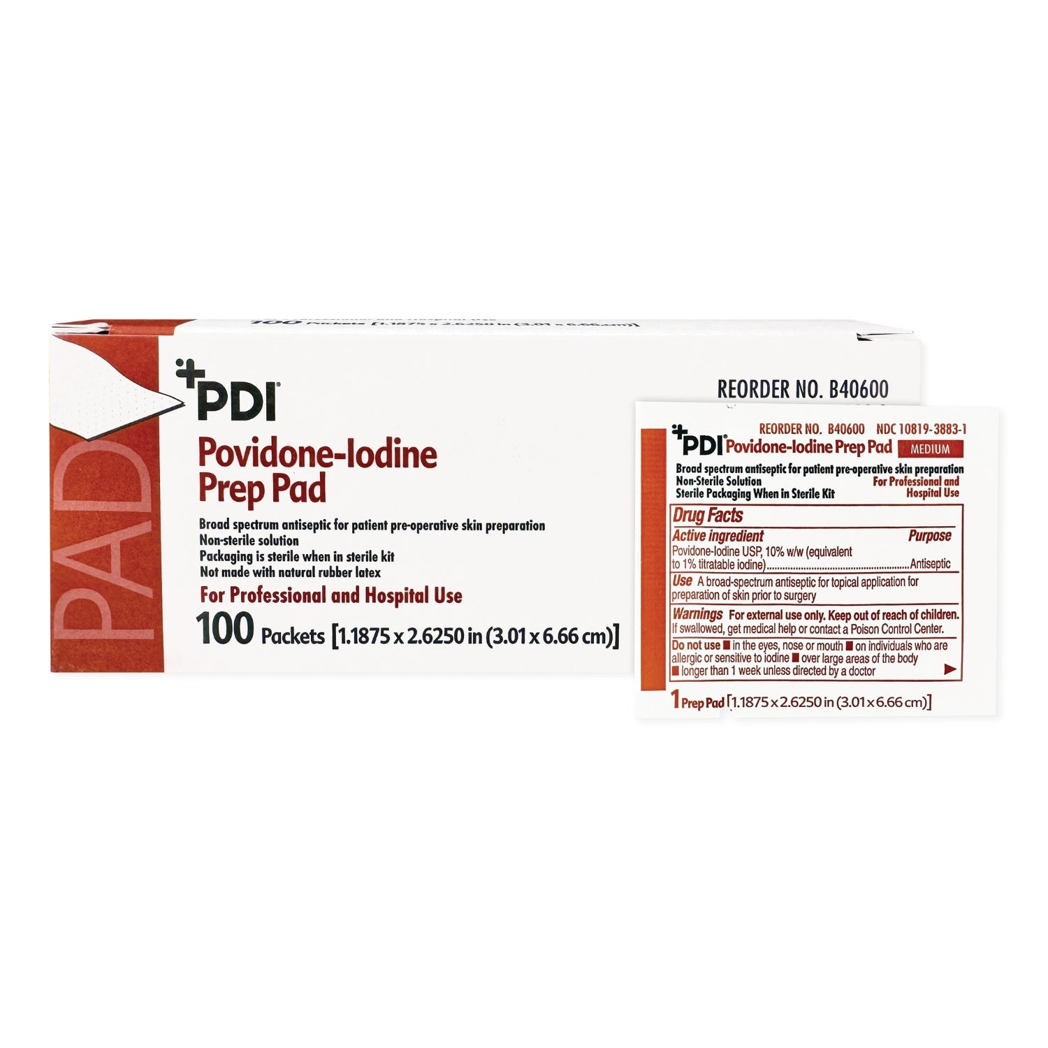 PVP Iodine Prep Pads (100-ct)