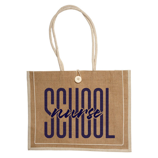 SNS School Nurse Jute Tote