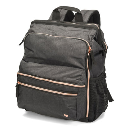 Nurse Mates Ultimate Nursing Backpacks - Charcoal with Rose Gold