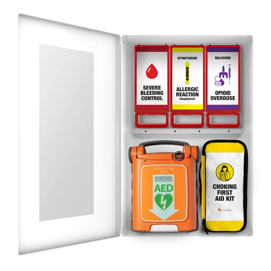 LiveSafer XL Modular Cabinet with AED and Choking First Aid Storage