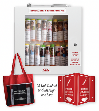 Epinephrine Storage Cabinet Kit, 16-Unit