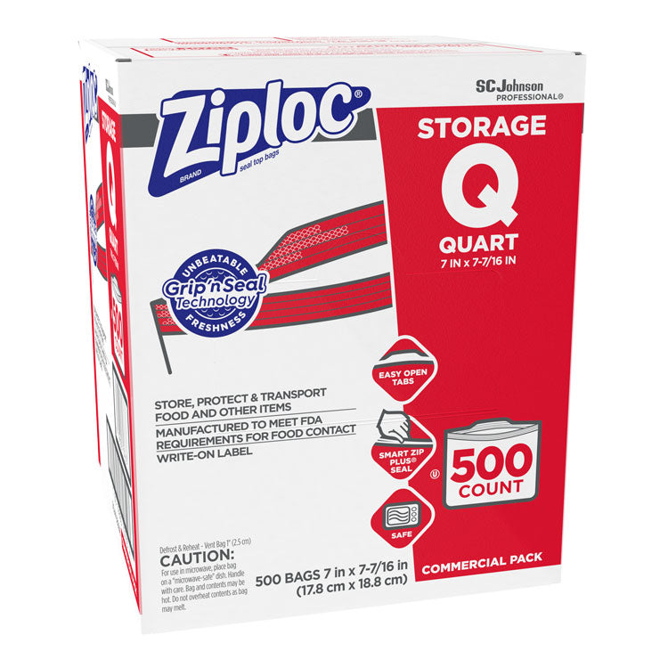 Ziploc Storage Bags - Quart, Bulk (500-ct)