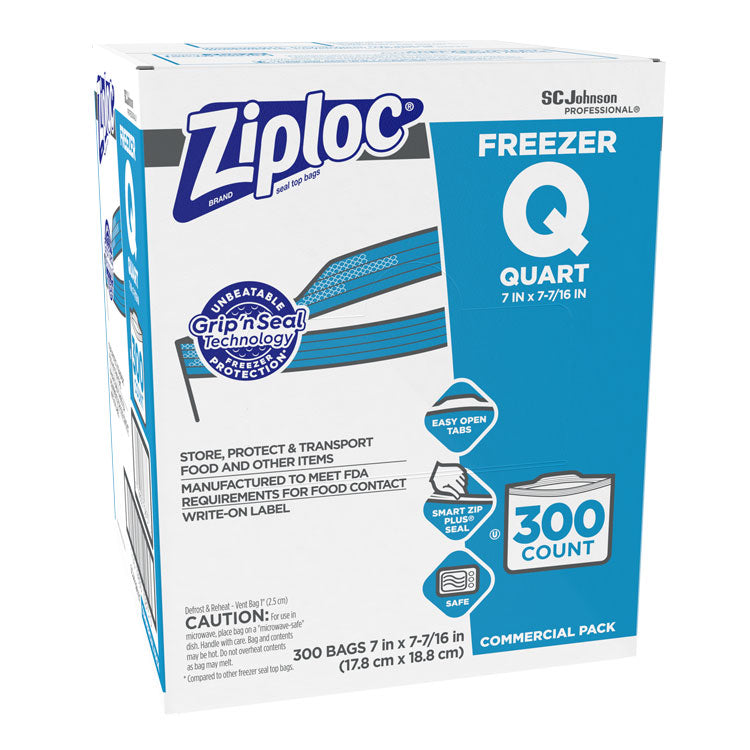 Ziploc Heavy-Duty Freezer Bags - Quart, Bulk (300-ct)