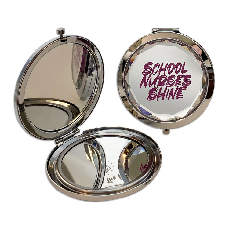 SNS "School Nurses Shine" Jewel Compact Mirror