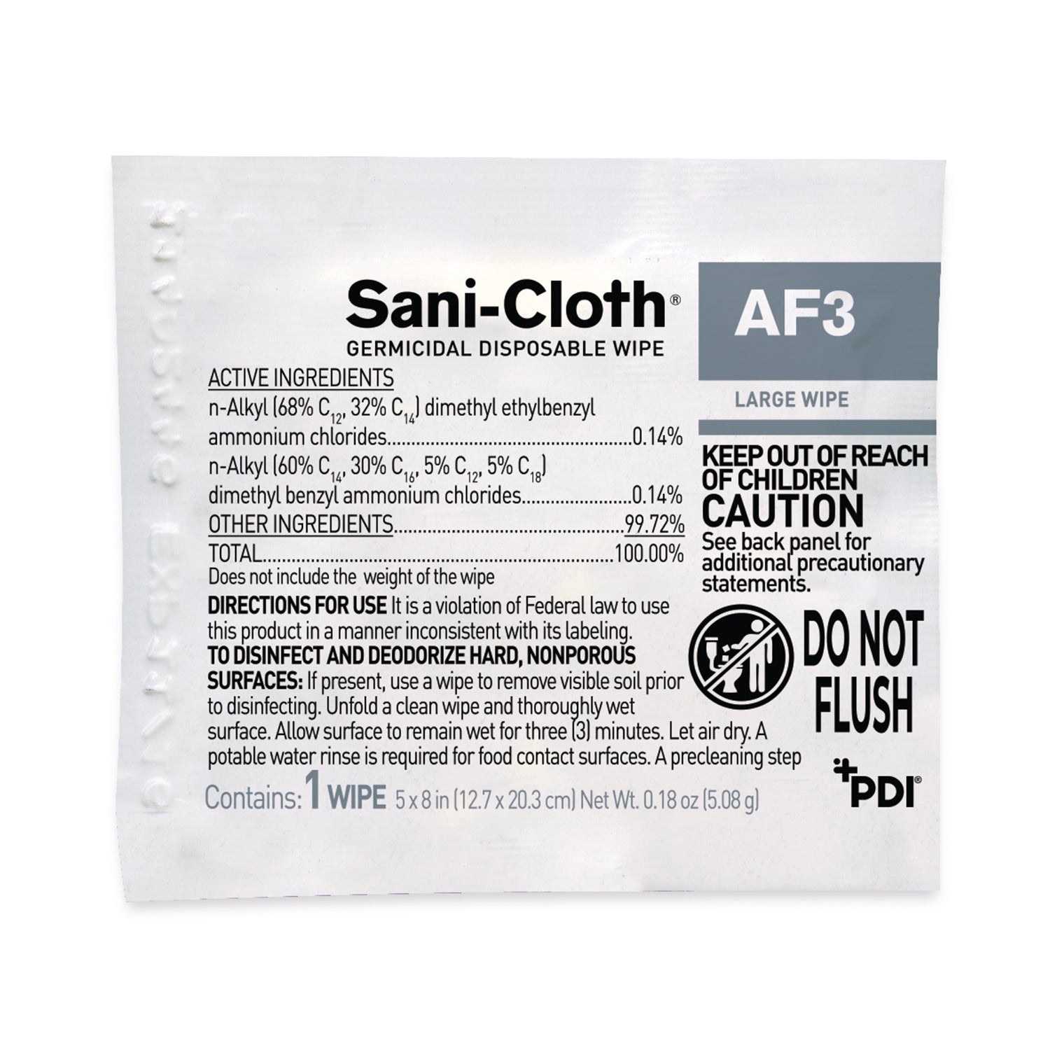 16239 Sani-Cloth AF3 (Alcohol-Free) Germicidal Wipes - Towelettes (50-ct)
