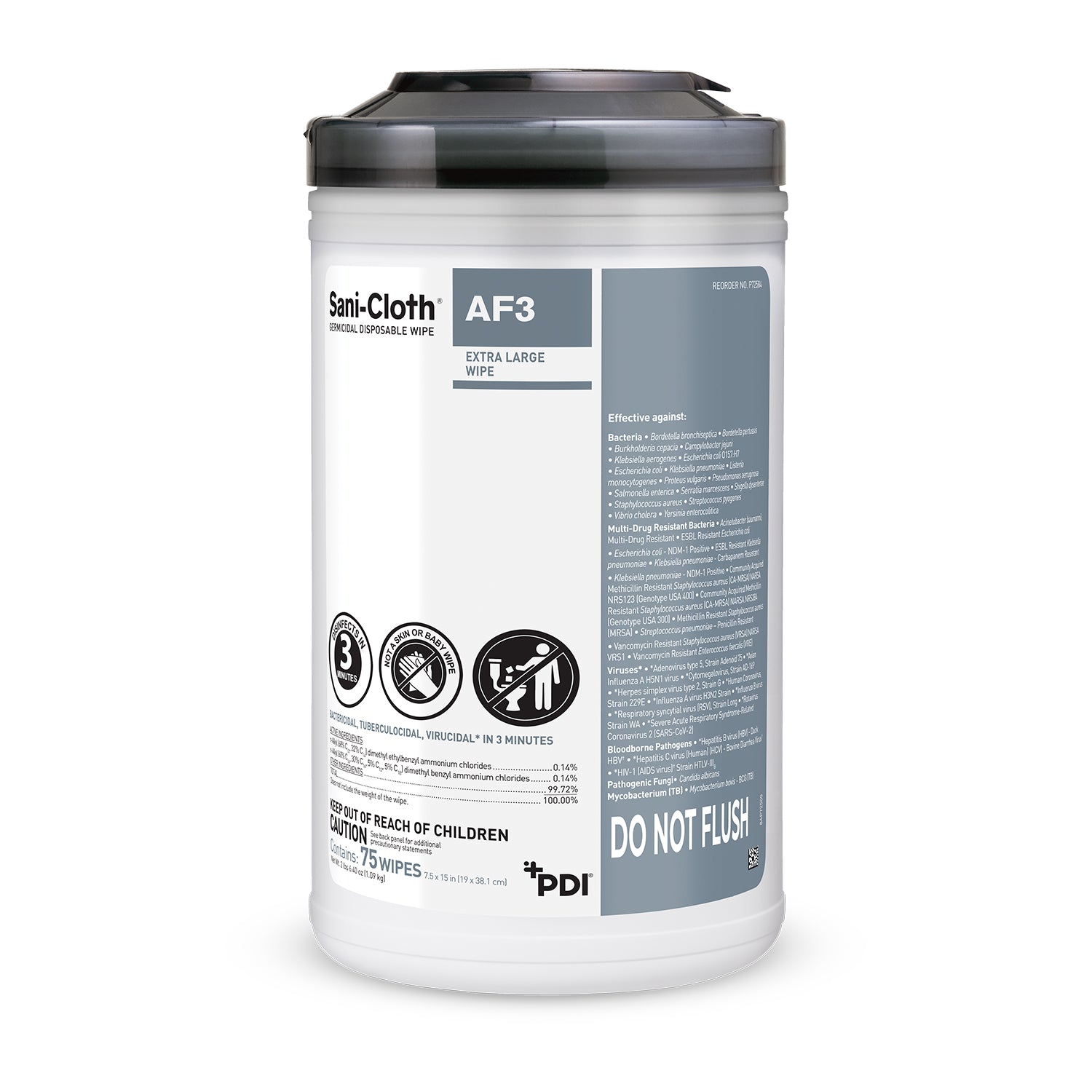 Sani-Cloth AF3 (Alcohol-Free) Germicidal Wipes - Extra Large (75-ct)