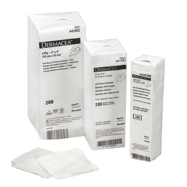 4-Ply Non-Woven Extra Soft Gauze - 2" x 2" (200-ct)