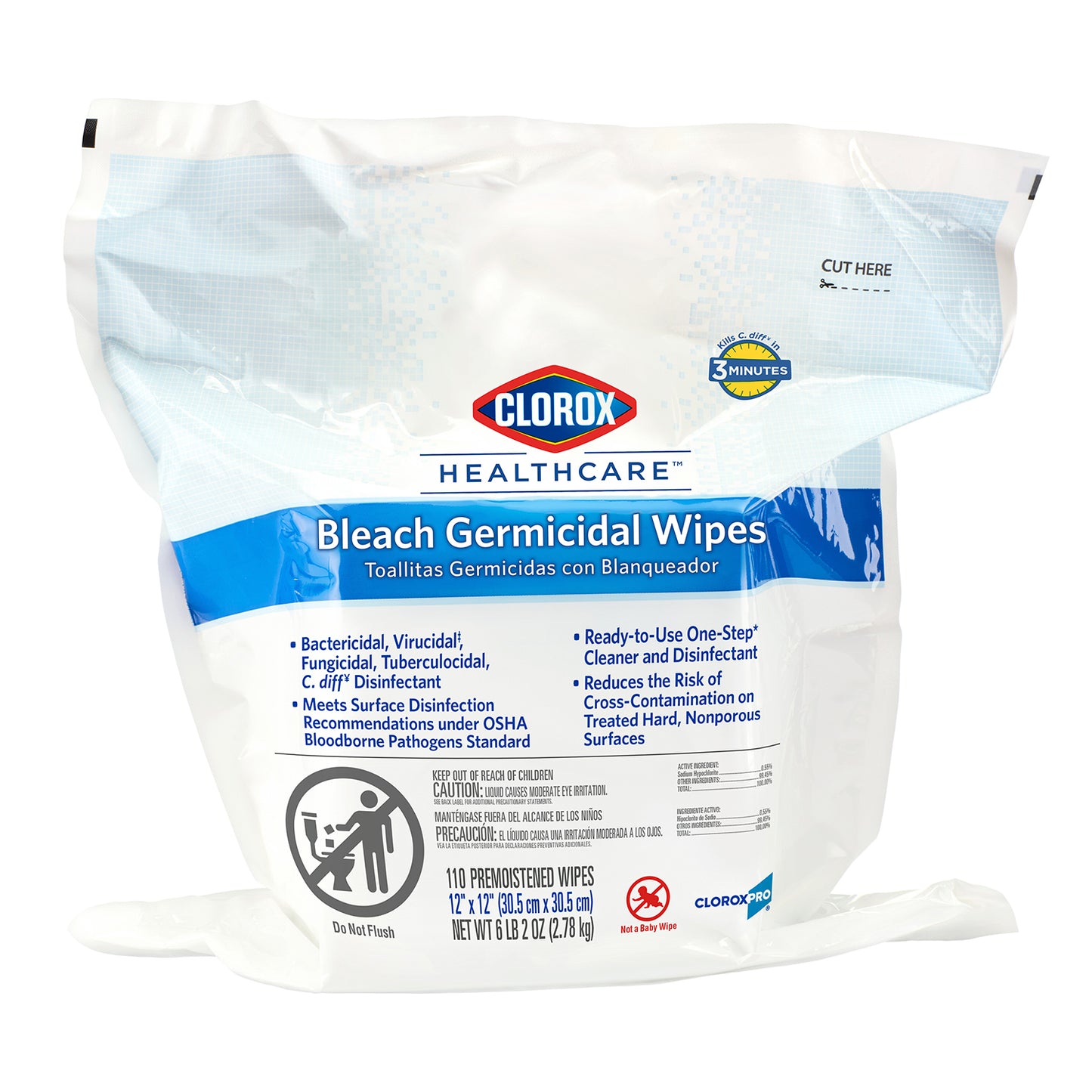 16865 Clorox Bleach Germicidal Wipes Refill (110-ct)