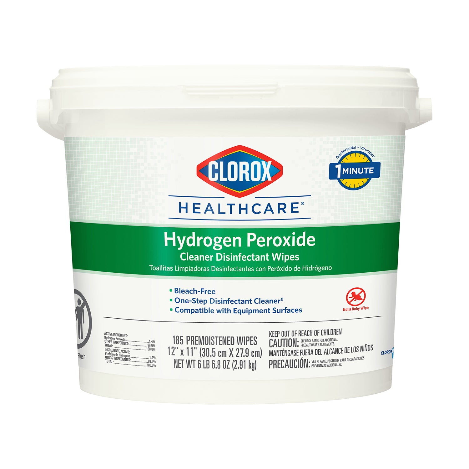 16869 Clorox with Hydrogen Peroxide Cleaner Disinfectant Wipes Tub (185-ct)