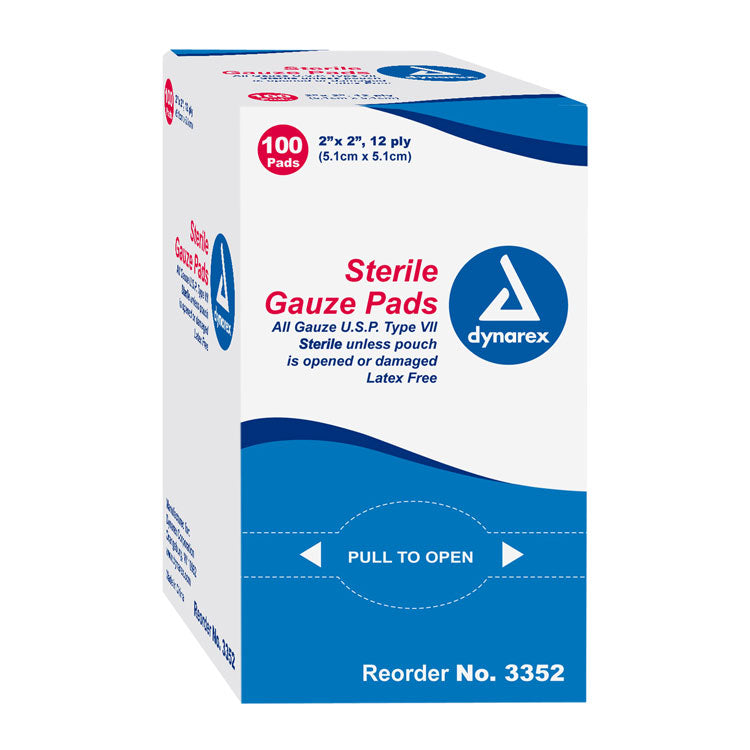 Sterile Gauze Pads - 2" x 2" (100-ct)