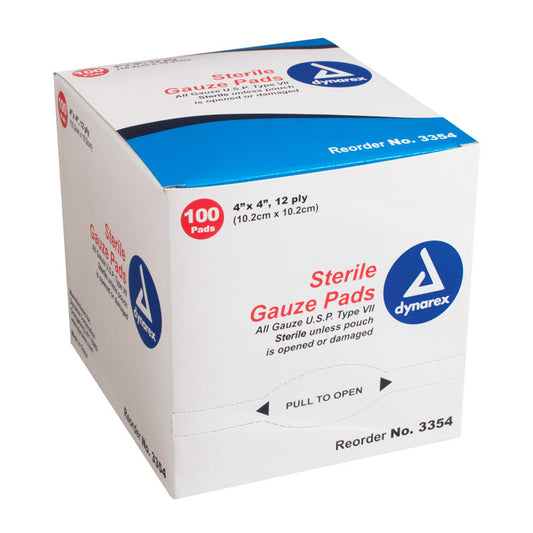 Sterile Gauze Pads - 4" x 4 (100-ct)