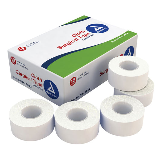 Hypoallergenic Cloth Surgical Tape - 1" x 10 yds (12-ct)