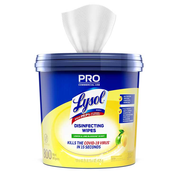 Lysol Pro Solutions Disinfecting Wipes (800-ct) – School Nurse Supply