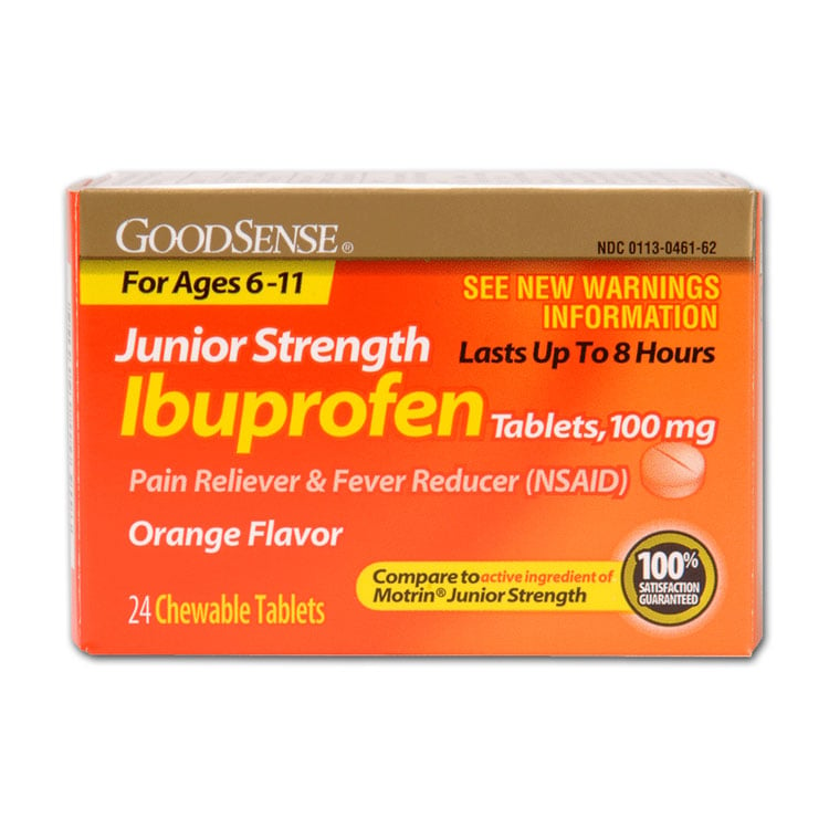 Ibuprofen Junior Strength Tablets - 100 mg (24-ct)