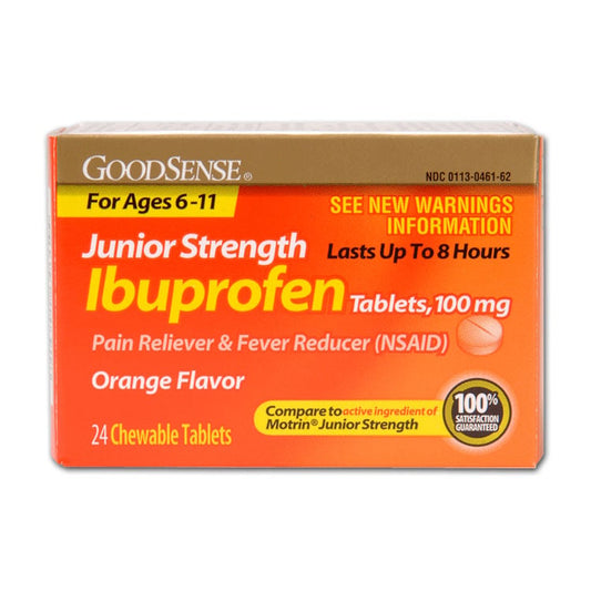 Ibuprofen Junior Strength Tablets - 100 mg (24-ct)