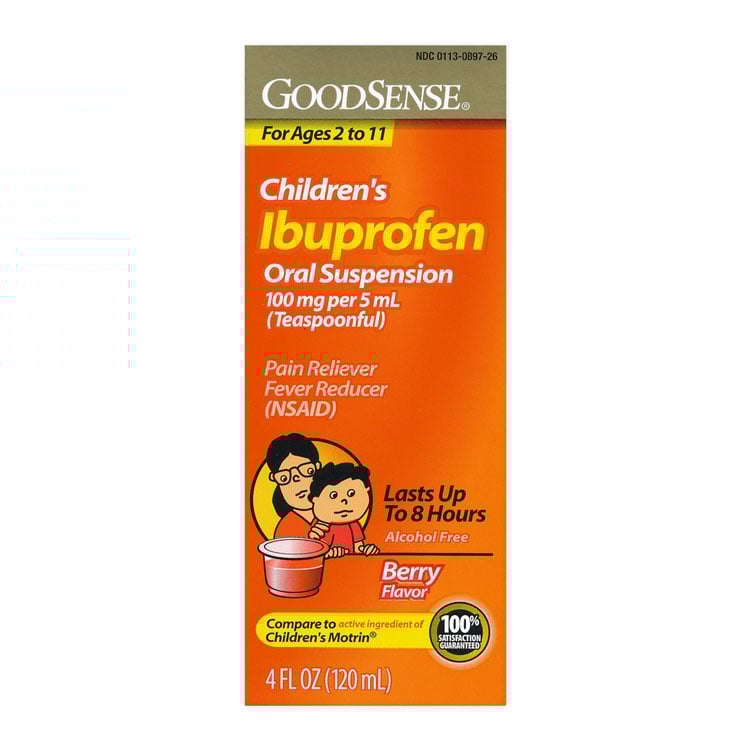 Children's Ibuprofen Liquid - 100 mg (4 oz)