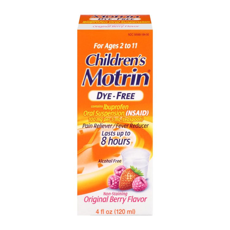 Children's Motrin Liquid - 100 mg (4 oz) DYE-FREE