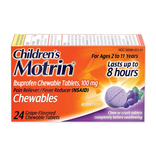 Children's Motrin Chewable Tablets - 100 mg (24-ct)