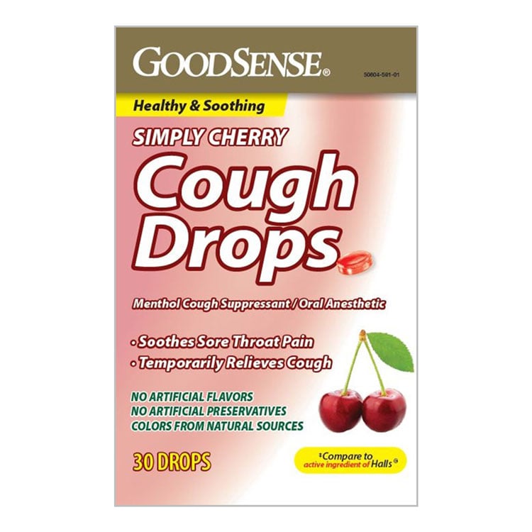 GoodSense Simply Healthy & Soothing Cough Drops - Cherry (30-ct)