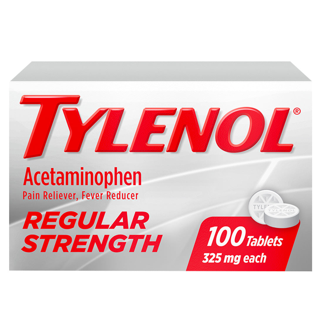 Tylenol Tablets, Regular Strength - 325mg (100-ct) – School Nurse Supply