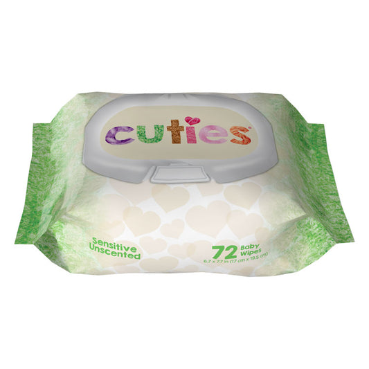 Cuties Premium Baby Wipes - Sensitive Unscented (72-ct)